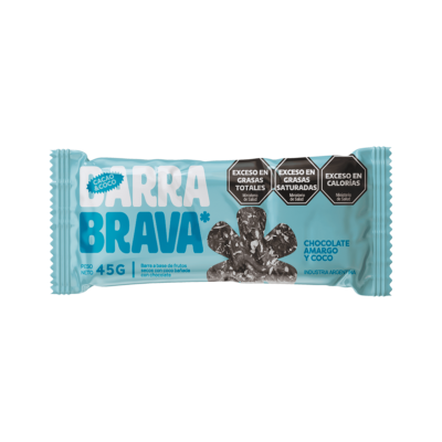 Barra De Cereal Barra Brava Chocolate & Coco 12 Unidades x 45g Sin Gluten